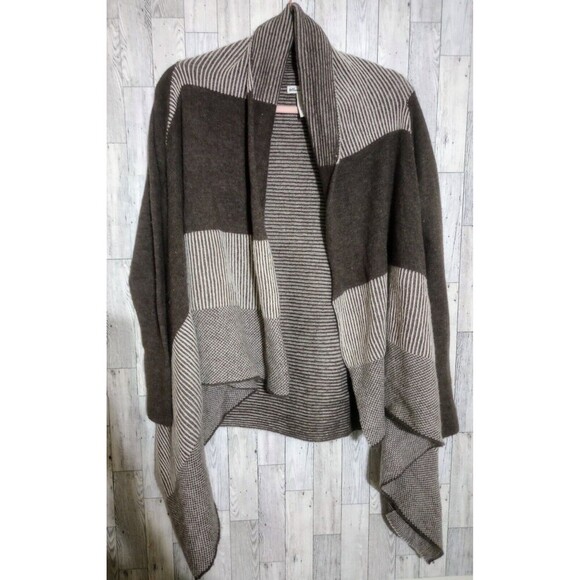 Telluride Clothing Company Cardigan Sweater Open Front Brown Wool Blend Medium - Picture 1 of 4